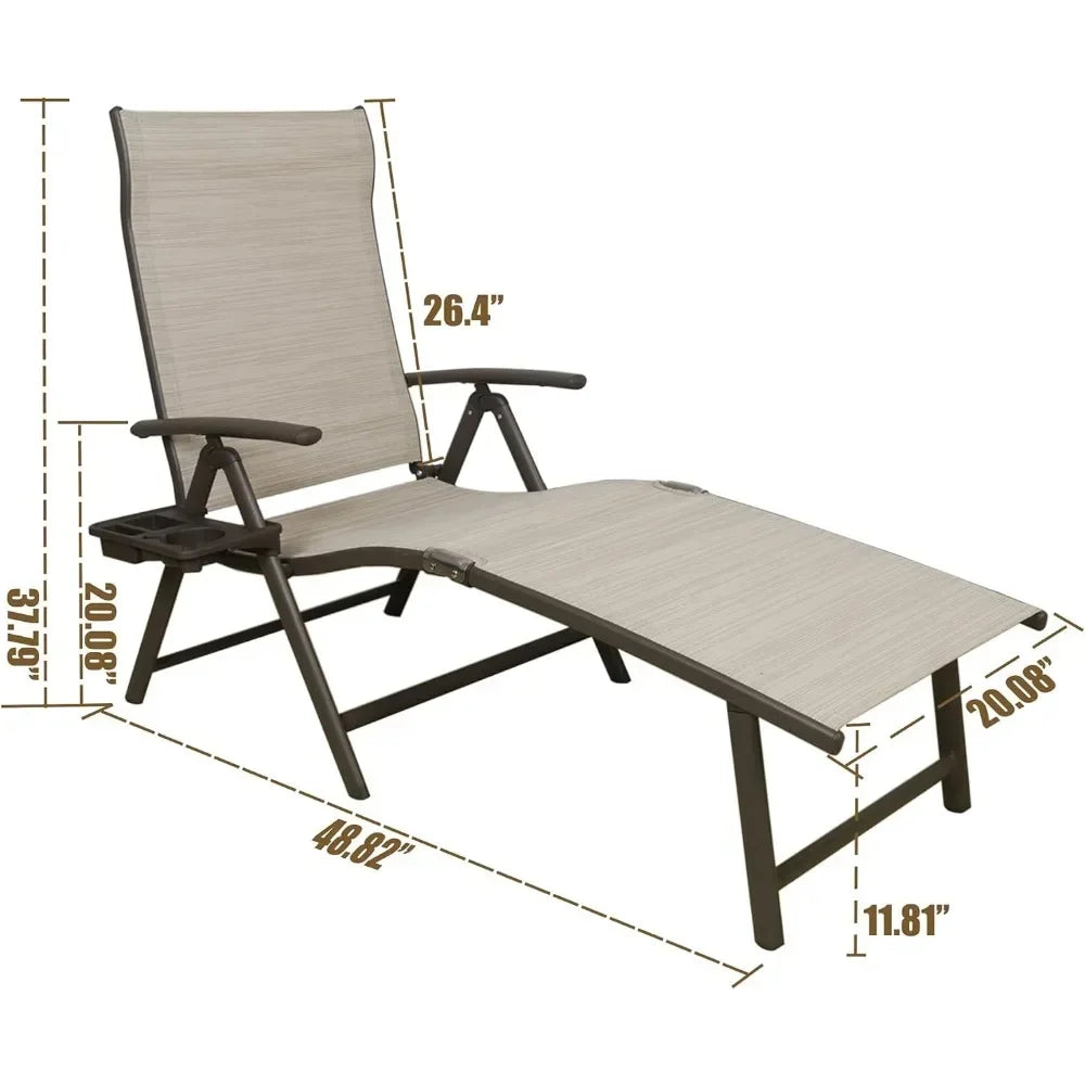 Cozy Aluminum Reclining Lounge Chair for Ultimate Outdoor Relaxation