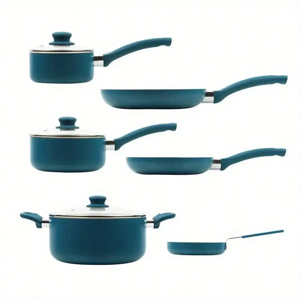 Ceramic aluminum 12-piece cookware set non-stick cookware, suitable for home use, meets various cooking needs