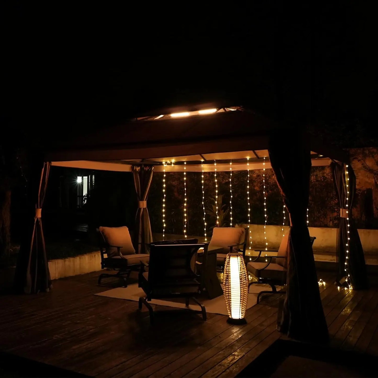 10x13 FT Gazebo for Patios Outdoor Gazebo with Mosquito Netting and Curtains Outdoor Patio Canopy for Deck Backyard Garden Lawns