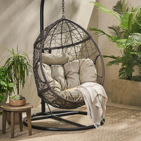 Outdoor Hanging Egg Chair for Relaxing Patio Moments