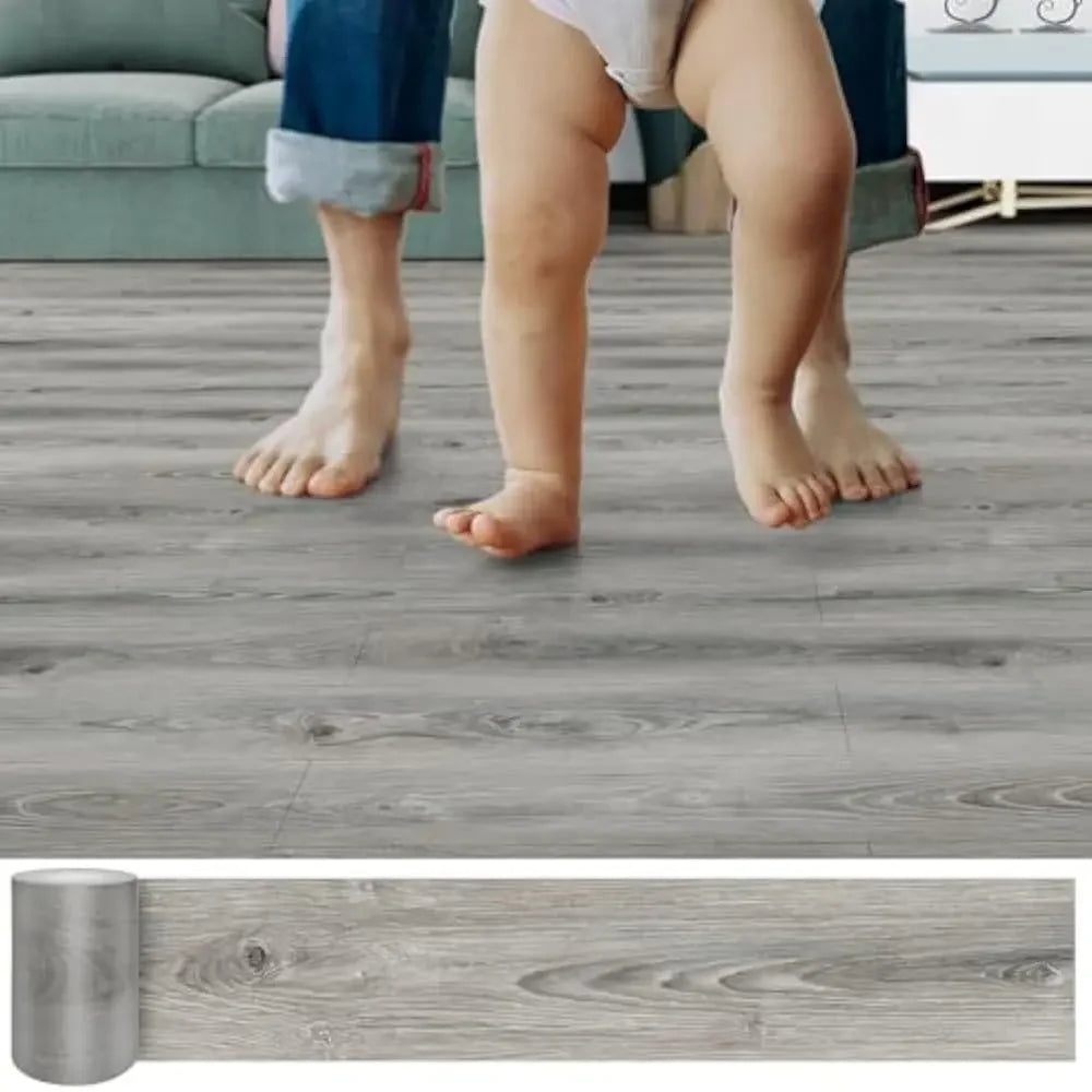 36 Pack 54 Sq.Ft , Waterproof Peel&Stick Floor Tile, Self-Adhesive DIY Flooring Tiles for Bedroom, Living Room, Bathroom