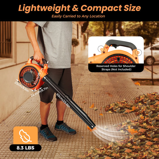 Bymaocar Handheld Gas Leaf Blower For Lawn Debris Cleaning