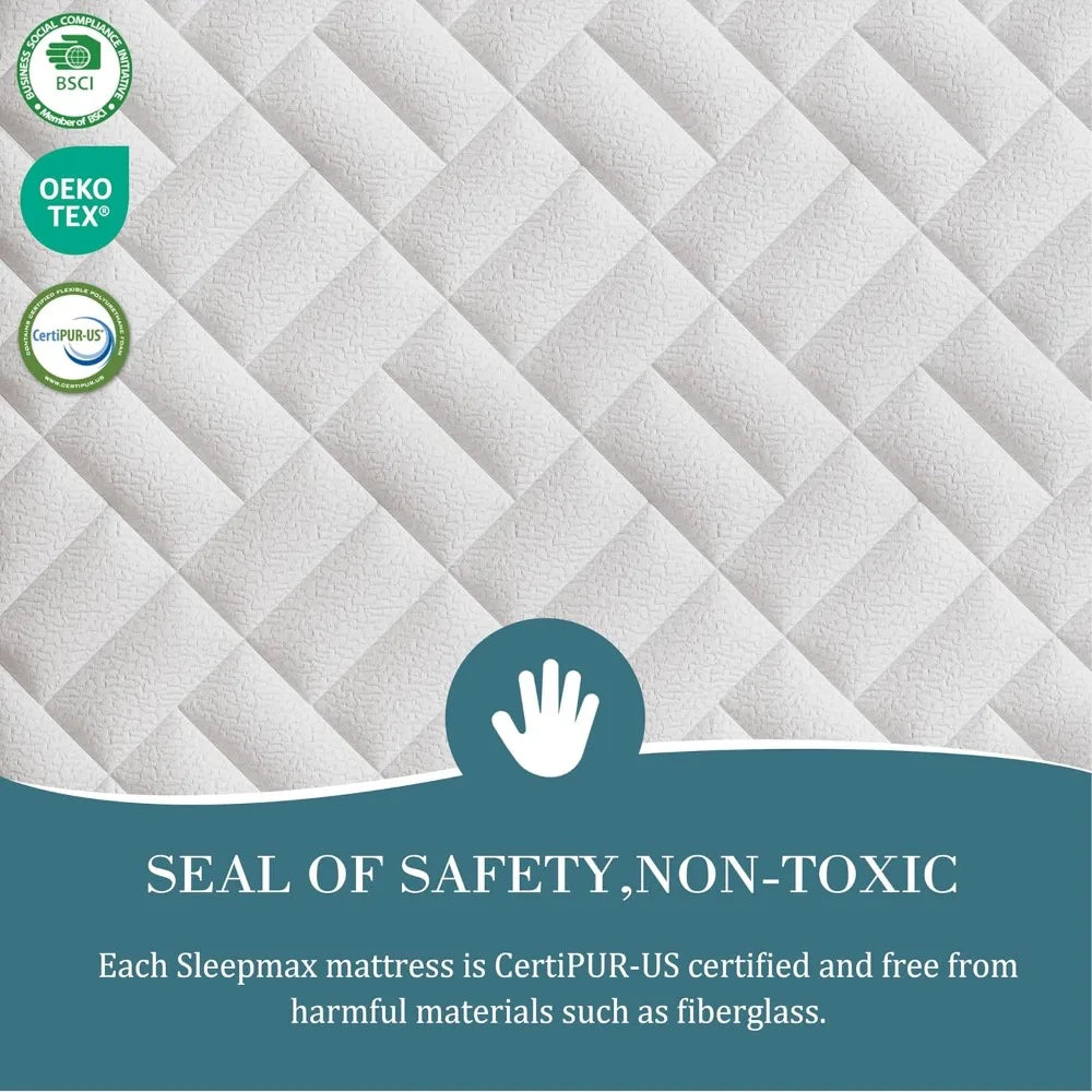 Extra Firm King Mattress 12 Inch -Deep Sleep Hybrid Mattress Pressure Relief - No Sagging Bed in a Box for Back & Side Sleepers