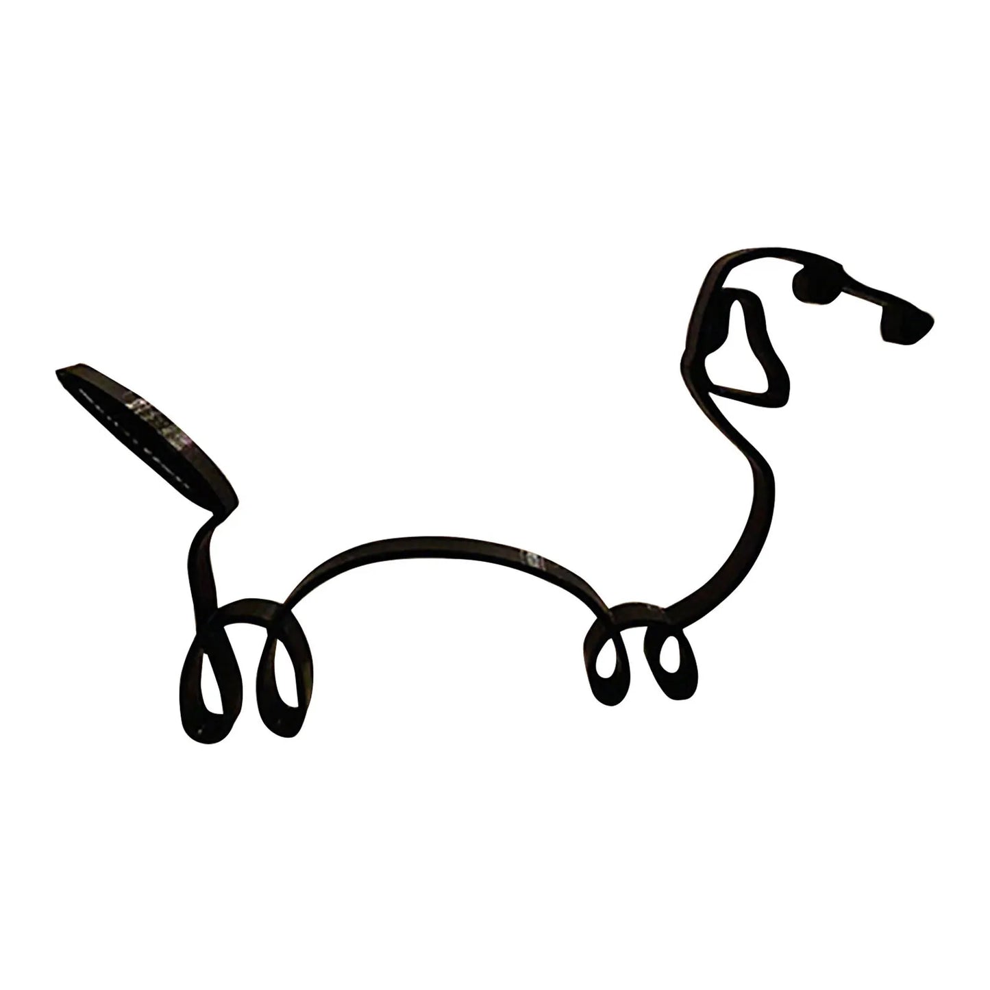 Abstract Simple Minimalist Metal Dog Art Sculpture Decoration Ornament Wall Art Home Office Desktop Modern Art Creative Decor