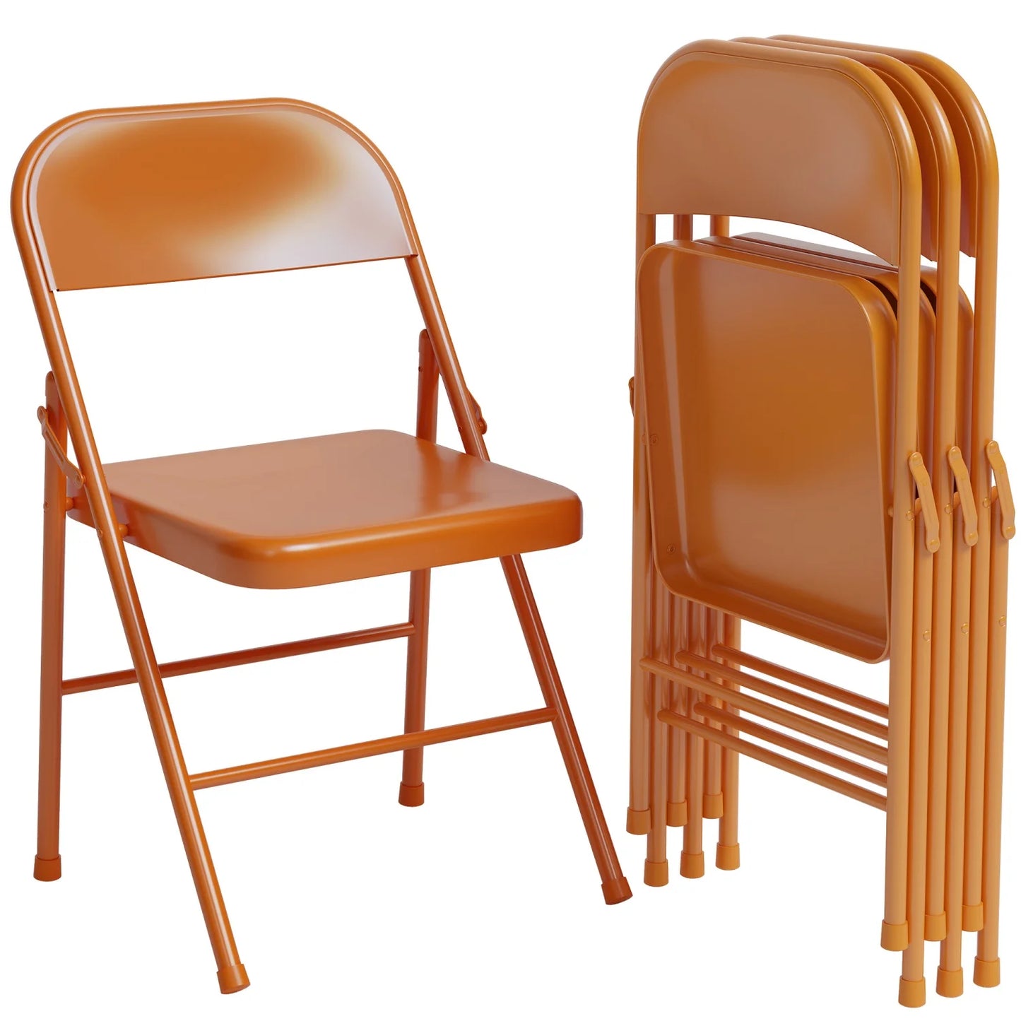2/4 Piece Folding Chairs for Outdoor Indoor, Portable Stackable Seat with Steel Frame for Events Office Wedding Party
