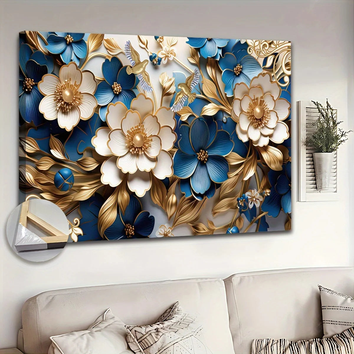 Floral Symphony Canvas Wall Art 24x36 Inch For Living Room
