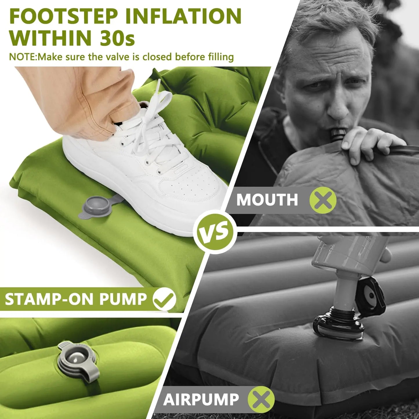 WestTune Inflatable Air Mattress For Camping With Pillow