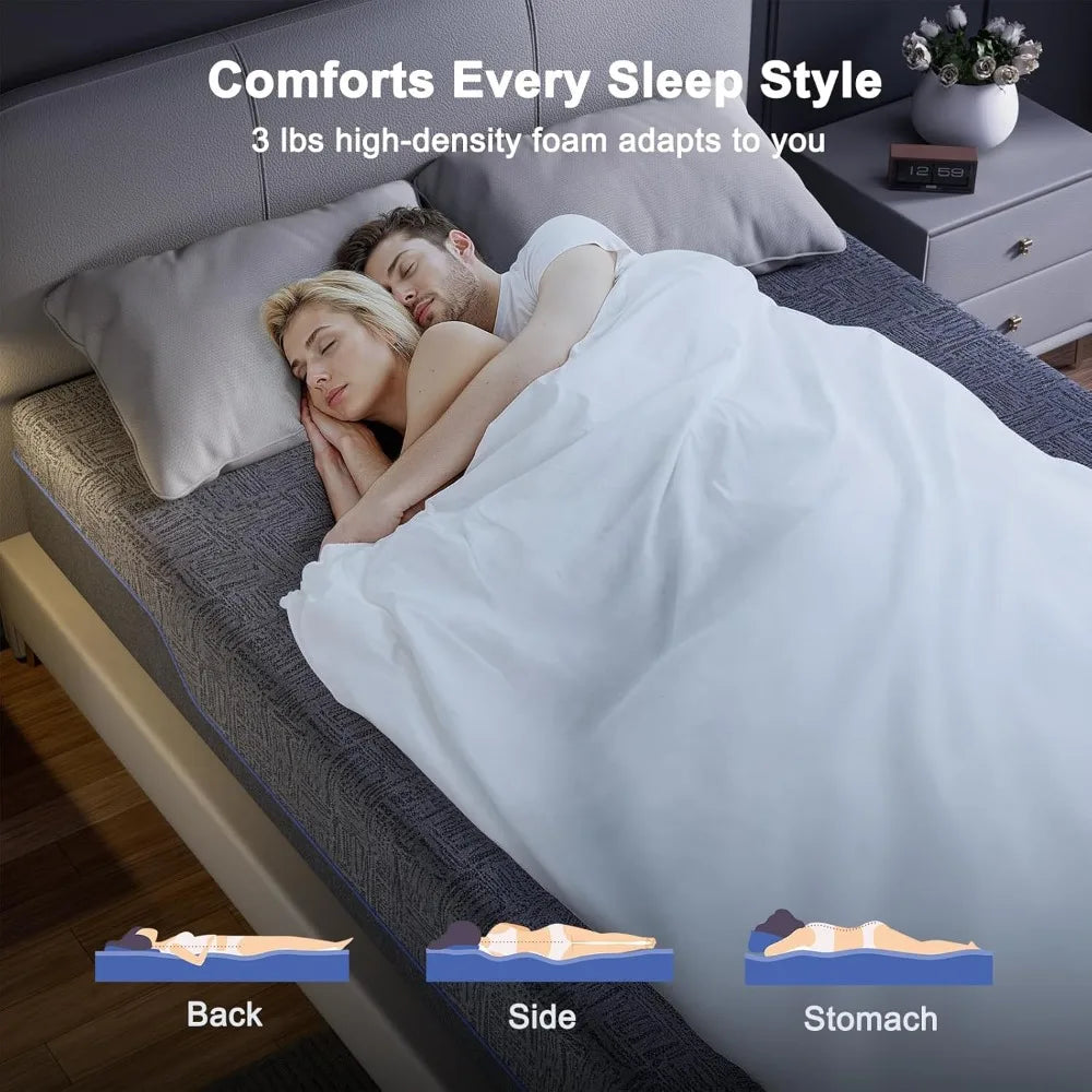 ANGDUO Gel Top Memory Foam Mattress for Bedroom Comfort