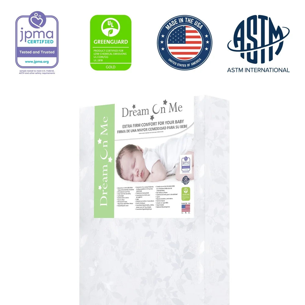 XMSJ Toddler Foam Mattress Hypoallergenic Vinyl Cover