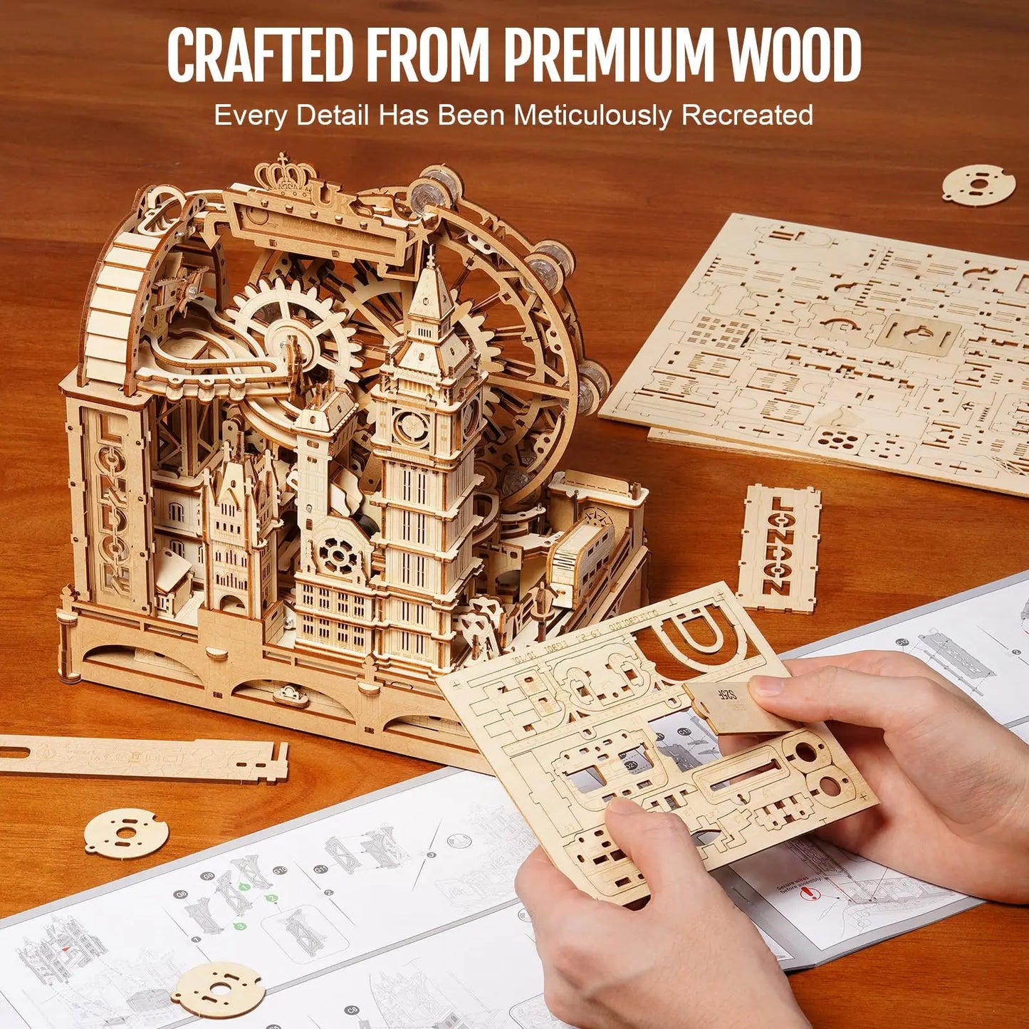 Robotime Rokr Marble London Marble Run 3D Wooden Puzzle