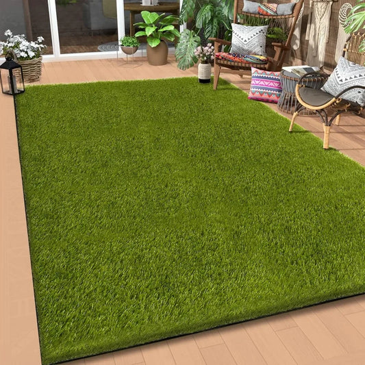 5x8 Ft Realistic Artificial Turf Grass Rug,  Indoor Outdoor Garden Lawn Landscape Patios Decoration, Artificial Lawn