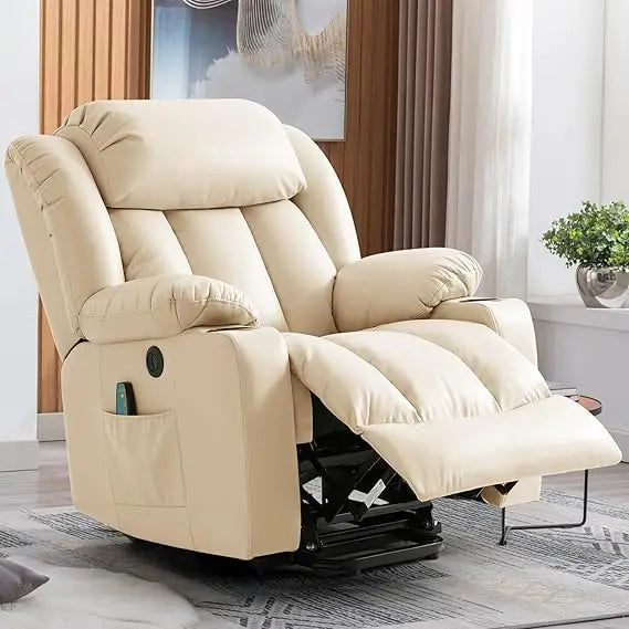 Power Lift Recliner Chair for Elderly, Electric Recliner Chairs for Adults with Massage and Heat, Cup Holders, Remote Control, U