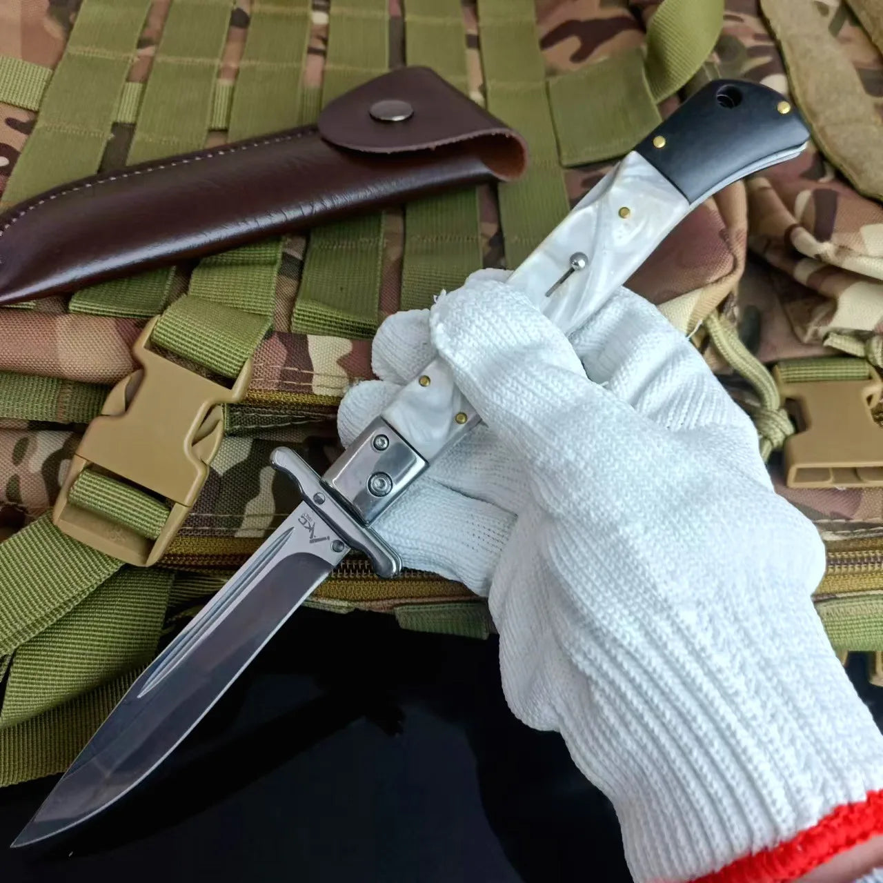 Russian Finka NKVD 440C Steel Blade Utility Survival Camping Hunting Rescue Knife Outdoor Portable Folding Knives EDC Tools