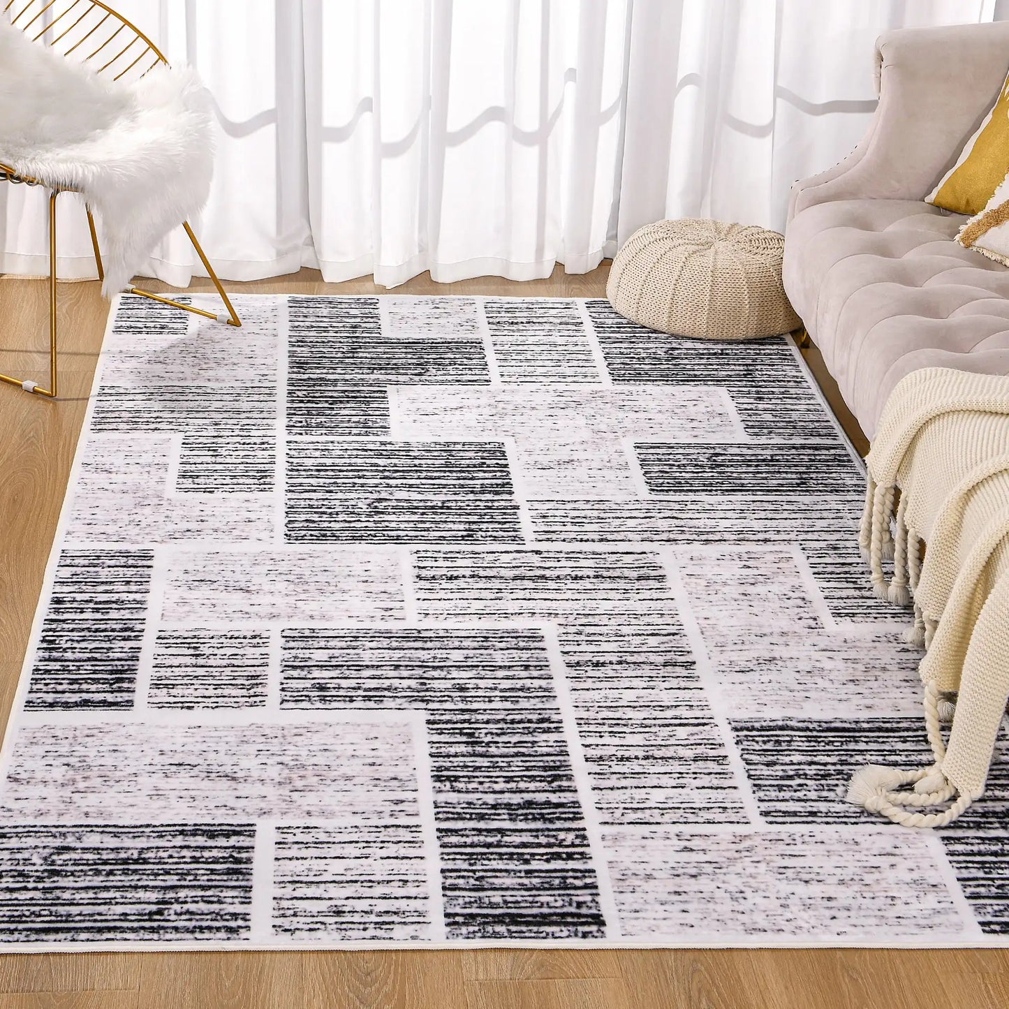 Soft Area Rug Fluffy Modern Flannel Rugs Floor Mat Large Size Carpet for Living Room Bedroom Home Decor