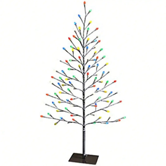 Holiday Bright Lights Led35stk96mu Christmas Led Flat Stick Snow Covered Tree