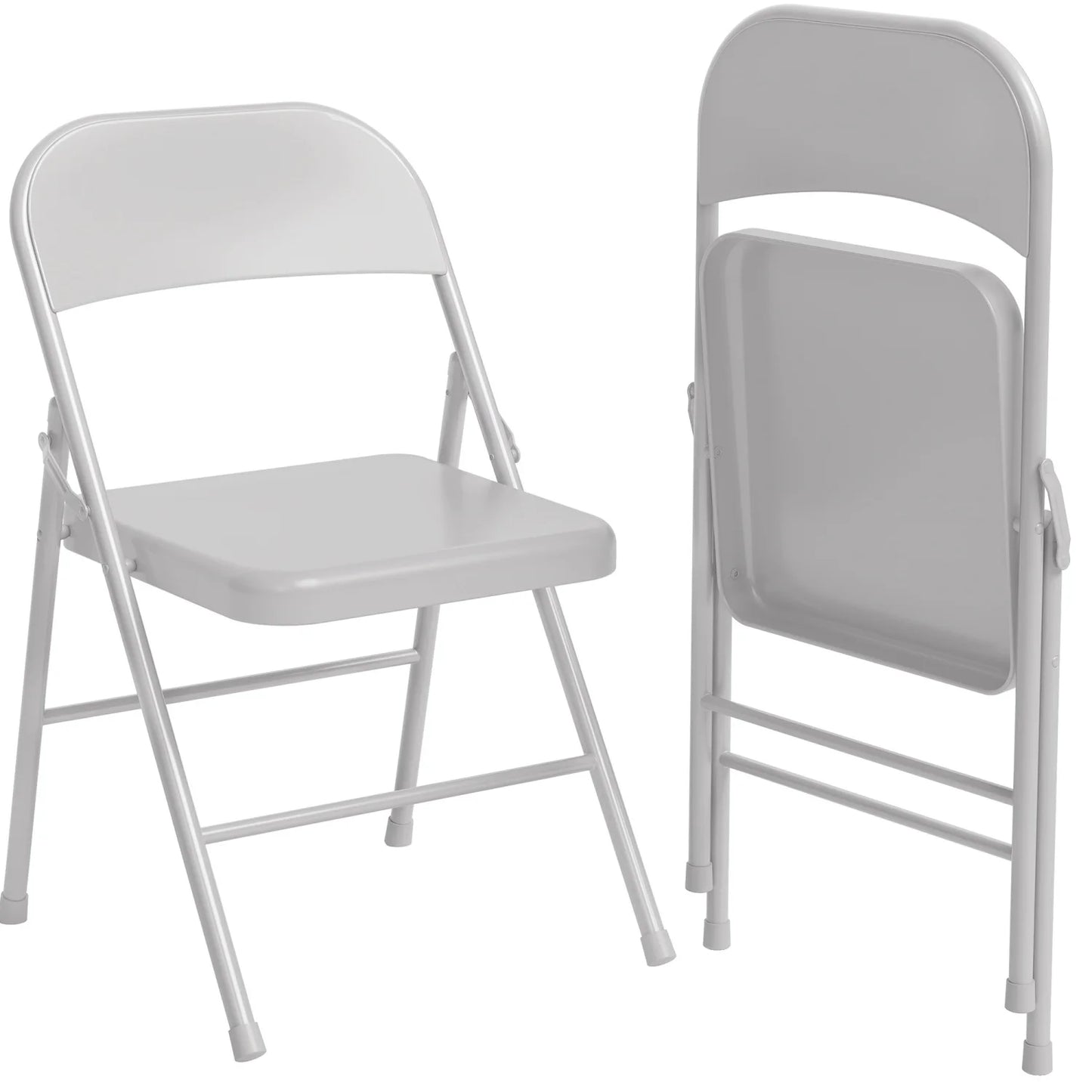 2/4 Piece Folding Chairs for Outdoor Indoor, Portable Stackable Seat with Steel Frame for Events Office Wedding Party