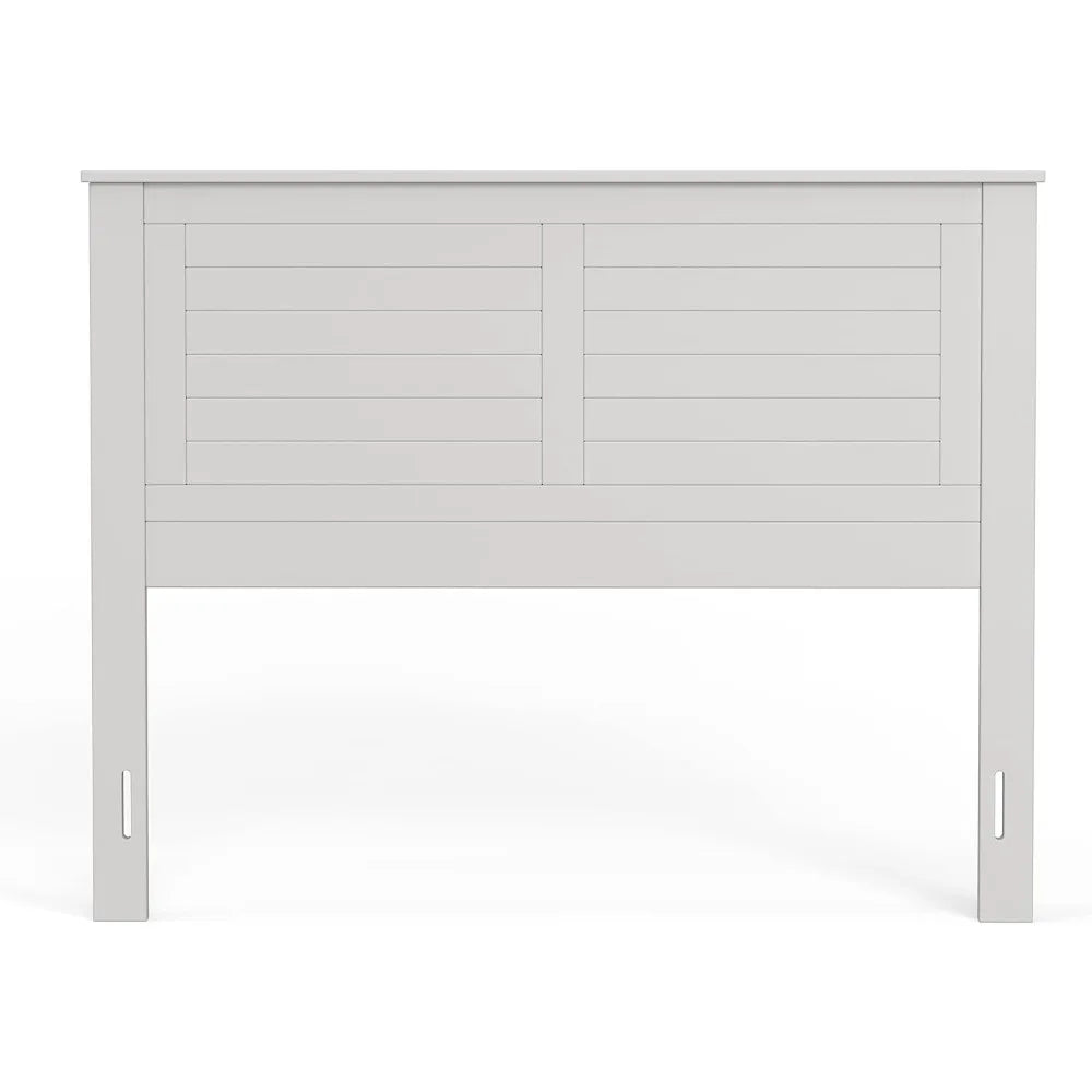 Campagne Wood Panel Headboard in White - Full Size