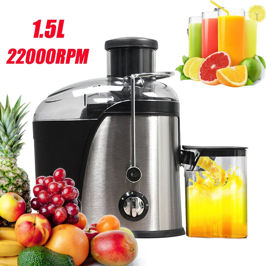 Stainless Steel Centrifugal Fresh Juice Machine Automatic Pulp Ejection 3inch with 2 Speeds Household Juice Separation Juicer