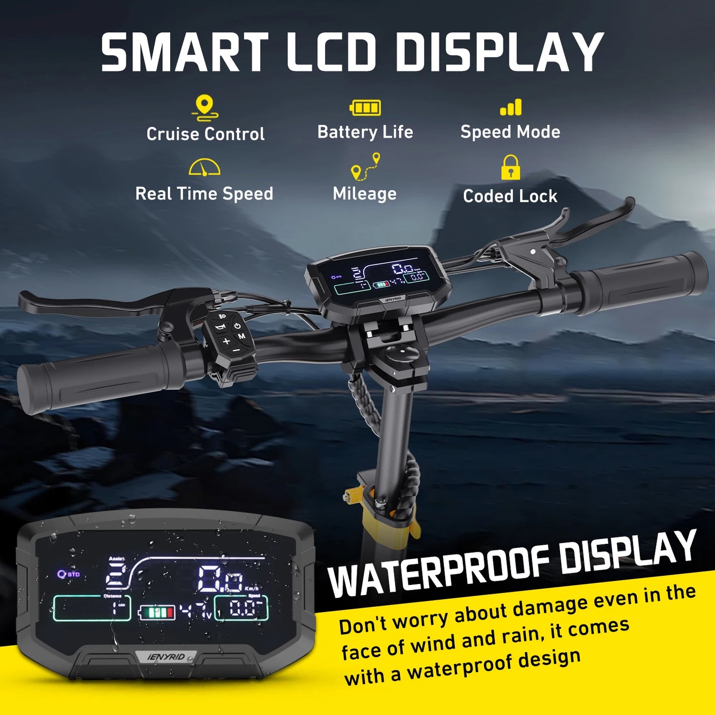 IENYRID Foldable IE ES1 2400W Dual Motor Electric Scooter