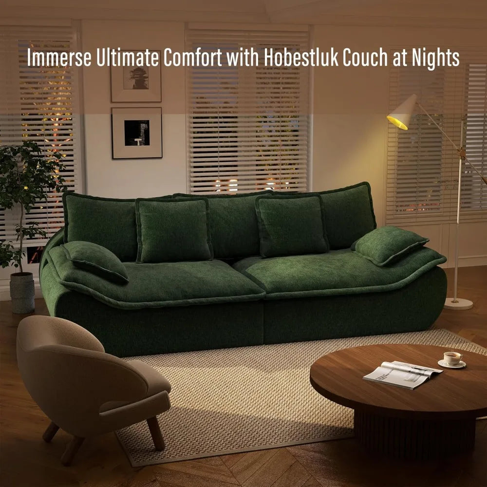 Sofa Couches 2-Seater Modular Sectional Sofa, 89''Comfy Loveseat with Throw, Deep Seat Small Sofa for Small Space