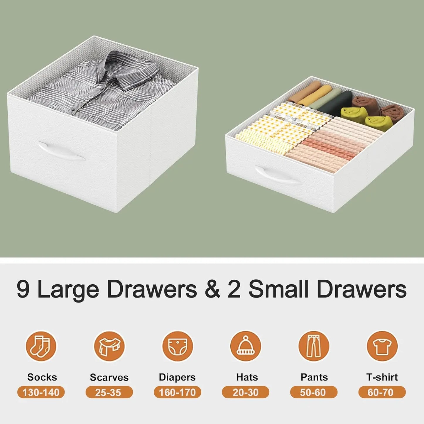 54.6  Tall 2 in 1 Dresser with Hanging Rack  11 Drawers Bedroom Dresser for Closet  TV Stand Dresser with Clothes Rack  Kids Dre
