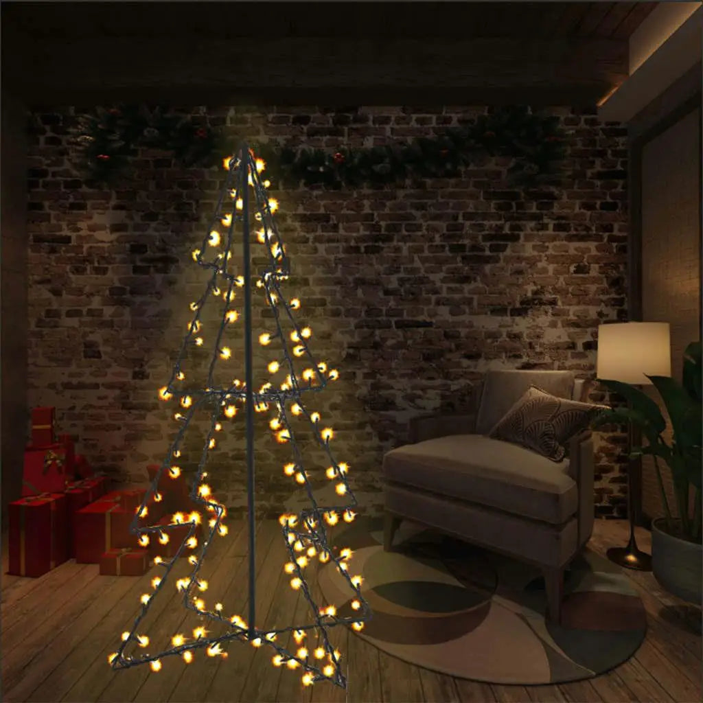 30.7x47.2 Inch Christmas Cone Tree with 160 LEDs for Indoor & Outdoor Holiday Decor