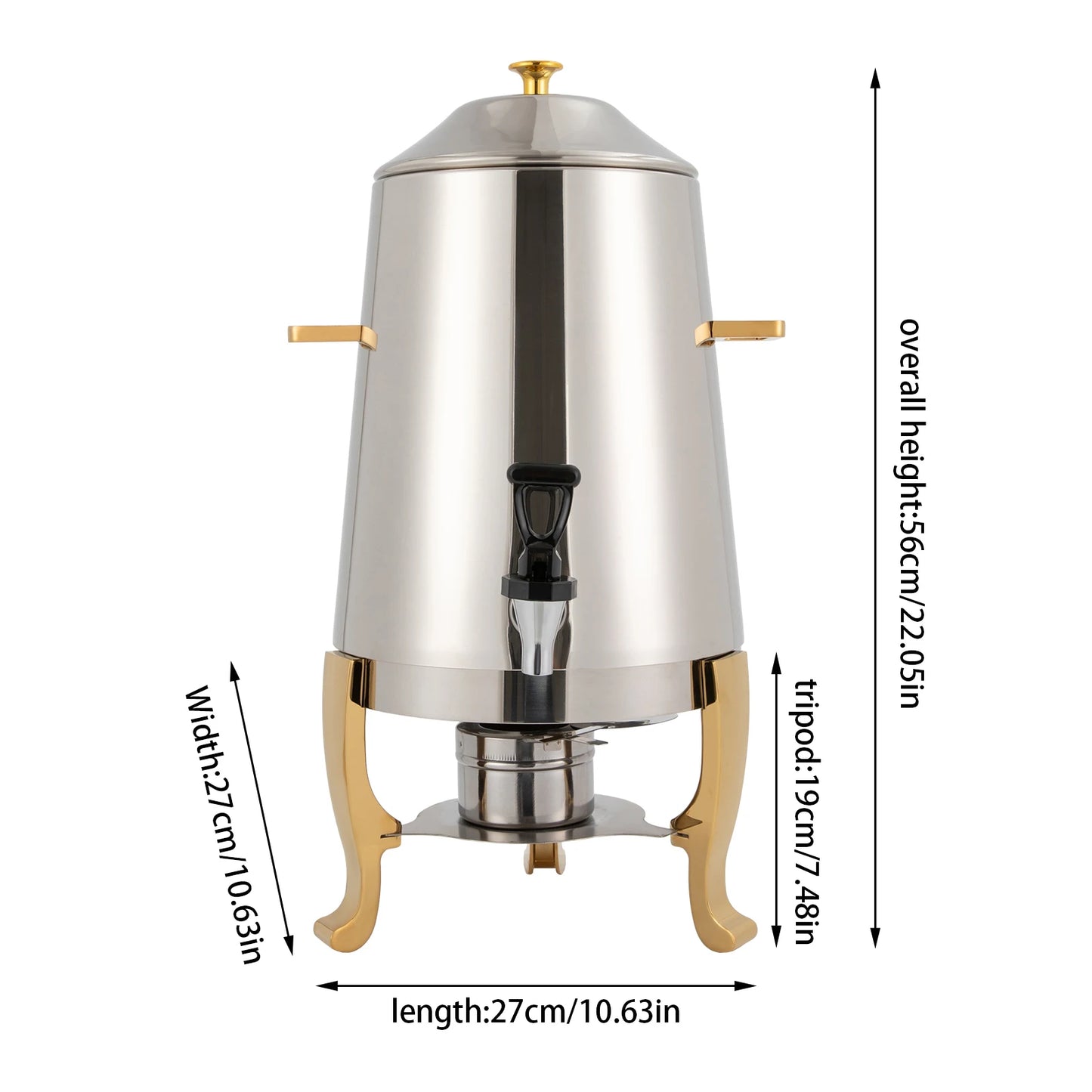 Stainless Steel Hot Beverage Dispenser: Stylish, Durable, Ideal for Keeping Drinks Warm at Hotels, Restaurants, and Events