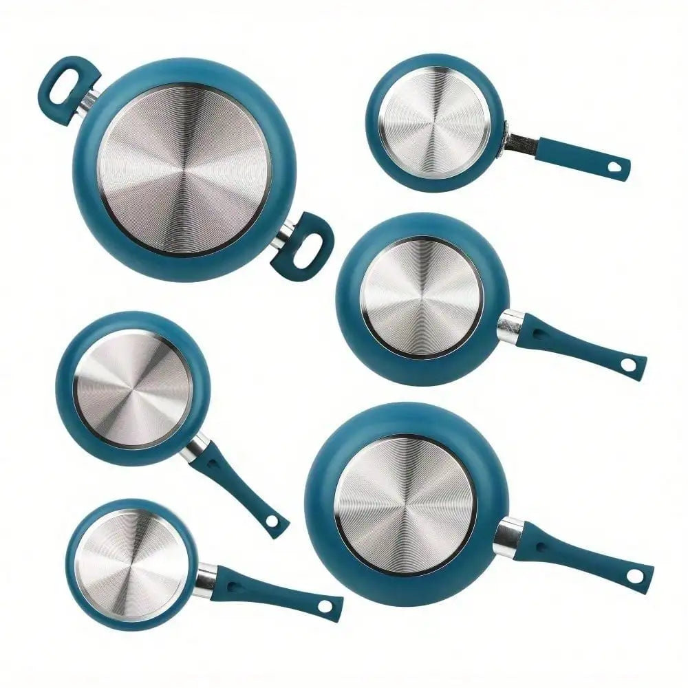 Ceramic aluminum 12-piece cookware set non-stick cookware, suitable for home use, meets various cooking needs