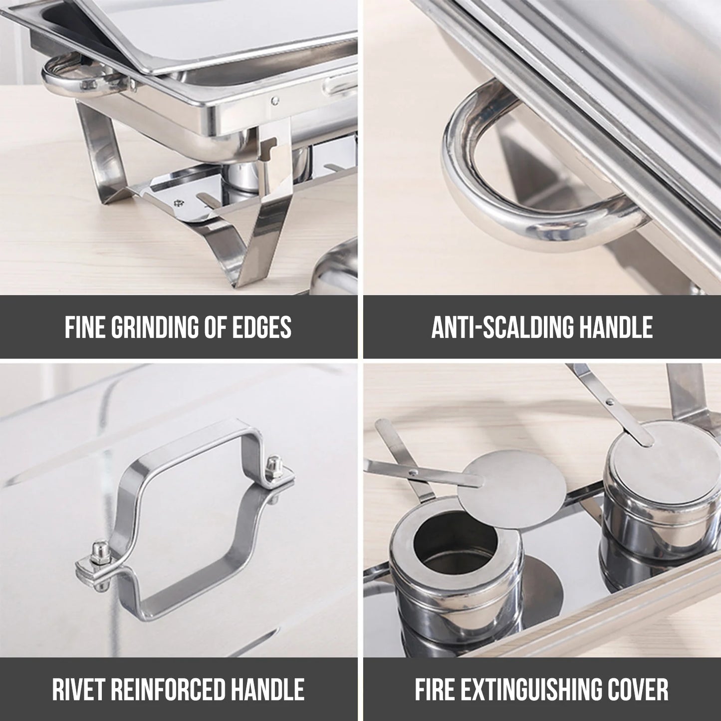 Chafing Dish Buffet 8Qt Electric Stainless Steel 2 4 Pack