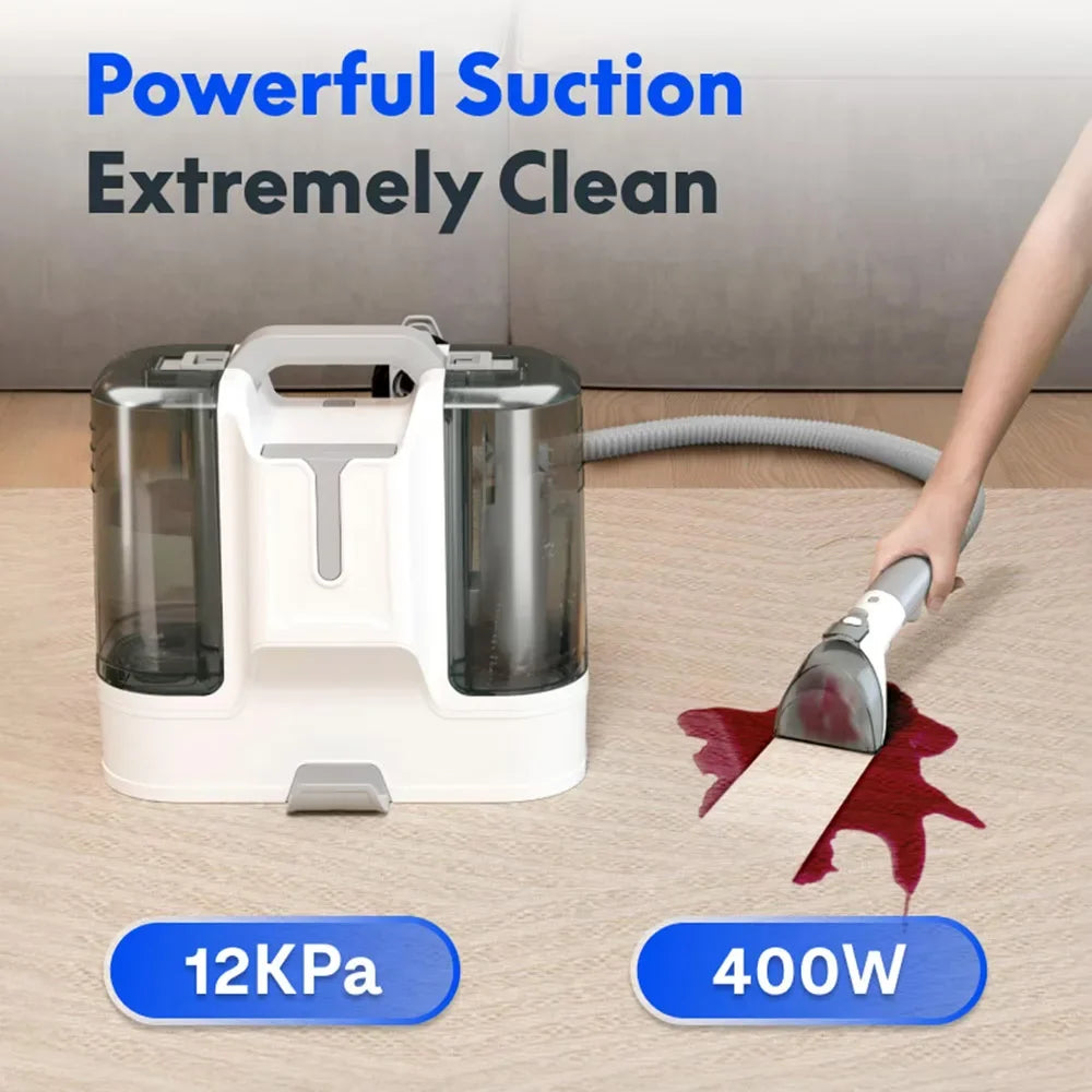 Carpet Cleaner Machine,Upholstery Portable StainRemover, Spot Removr, Perfect for Pet Hair, Carpet, Area Rugs, Car and Coches