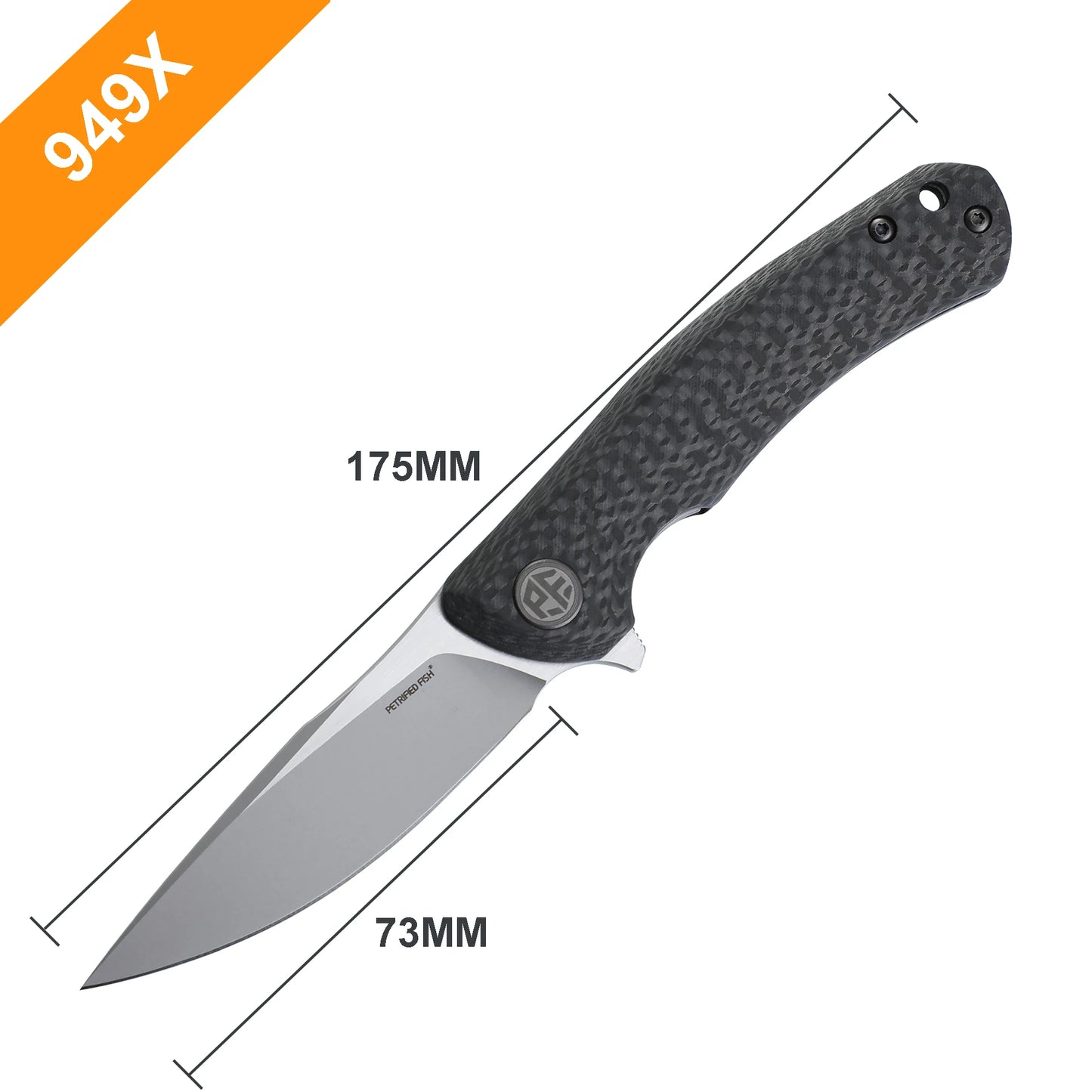 Petrified Fish PF949 Folding Knives Mini K110 Steel Blade Handle Fish Hunting Knife Outdoor Camping Pocket EDC Survival Tools
