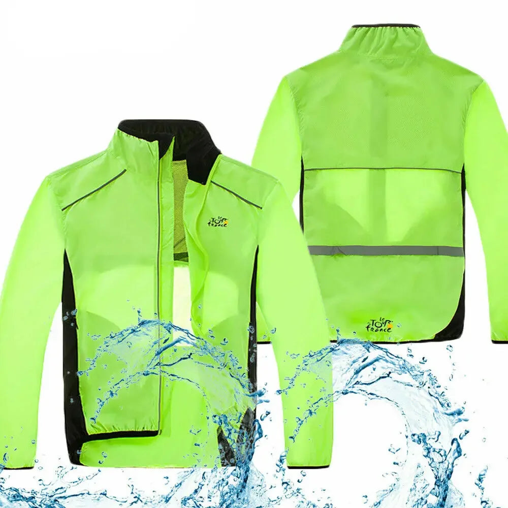 Guangdong Reflective Men's Rain Jacket Waterproof Windproof