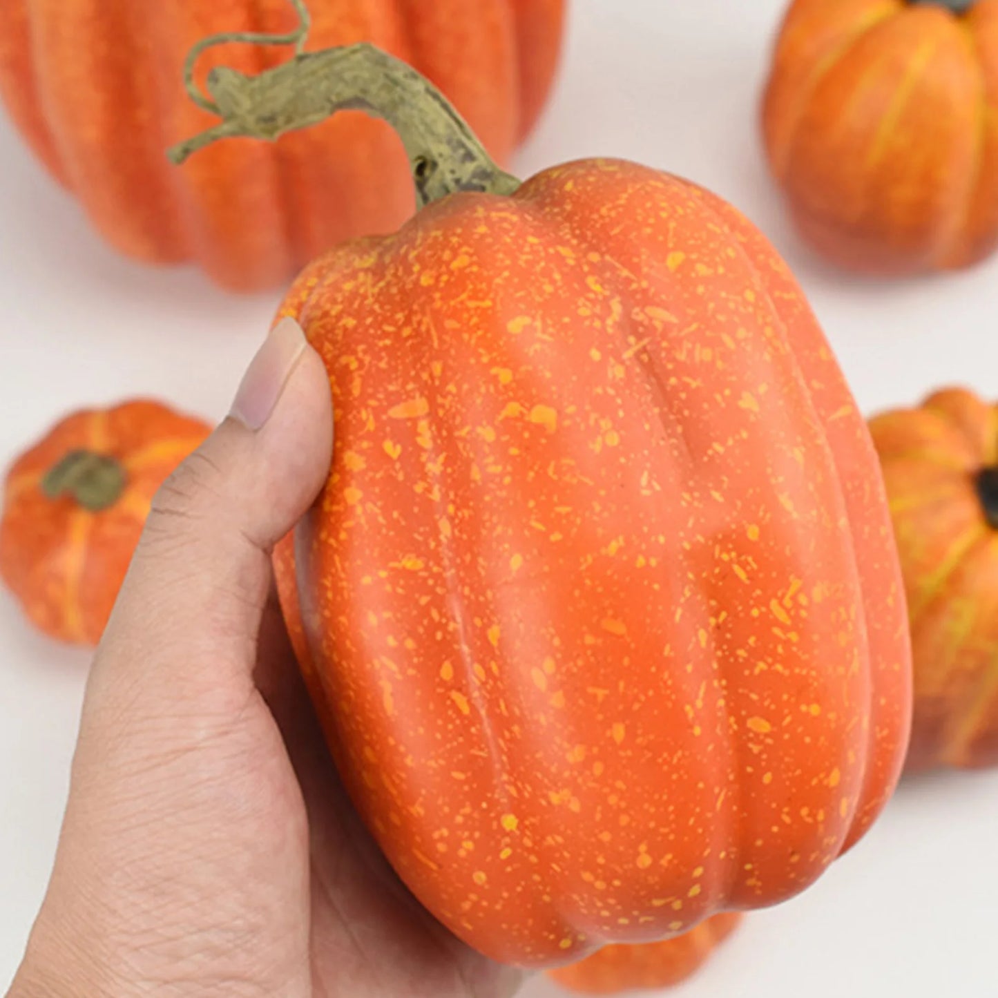 Simulation Pumpkin Ornaments Set Handicraft Pumpkin Shape Ornaments for Living Room Cabinet Decoration
