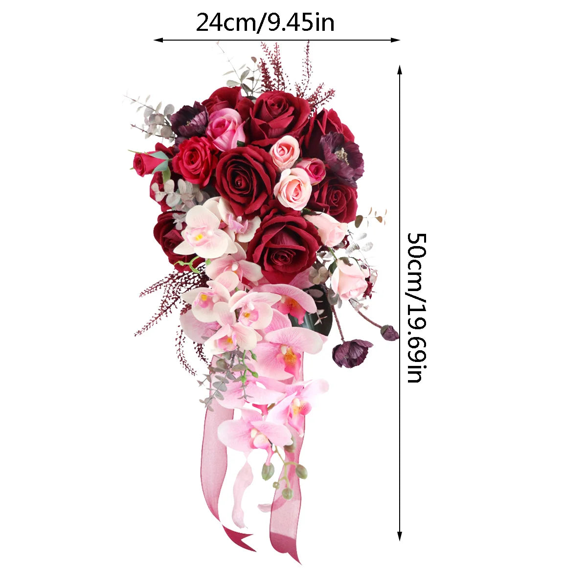 Wedding Bouquets for Bride Bridesmaid, Bridal Bouquets for Wedding Ceremony and Anniversary Valentines Day Decorations,