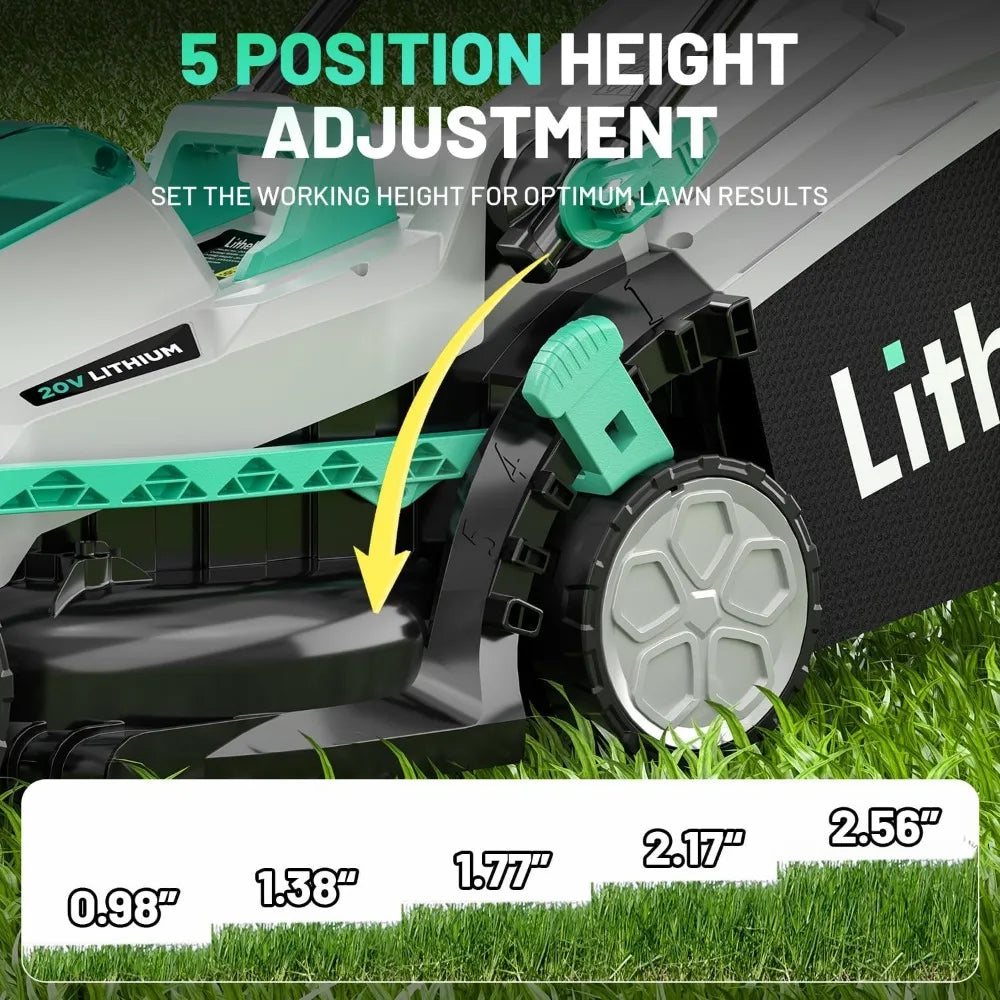 Litheli Cordless Lawn Mower Brushless Motor And Battery