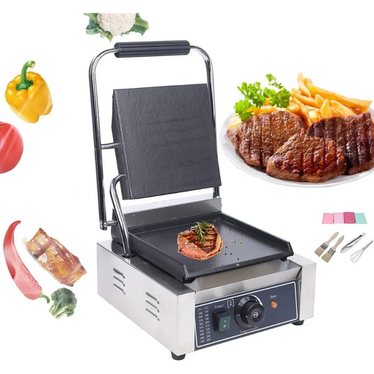 XMSJ Commercial Panini Press With Adjustable Temperature