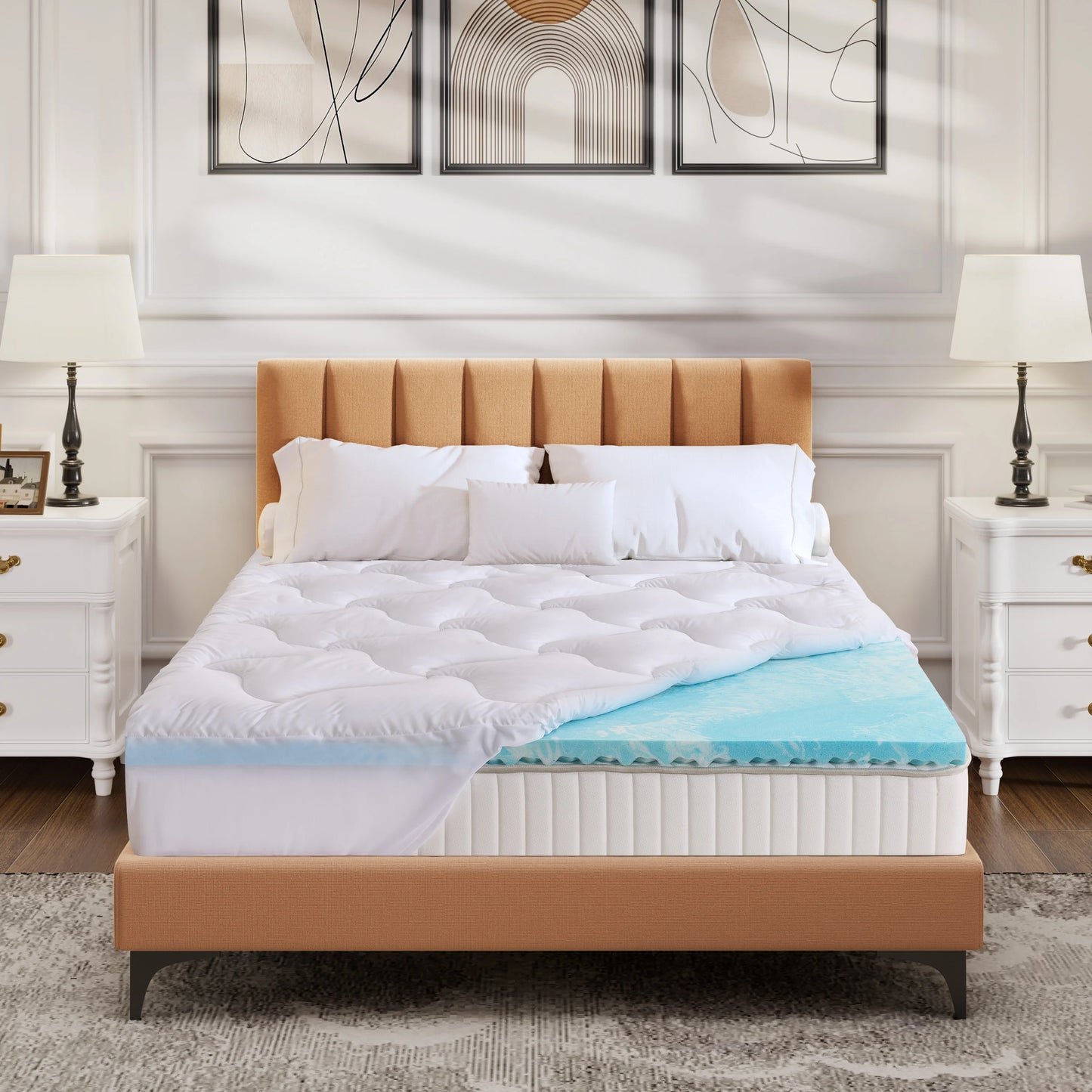 Hcore Dual Sided Gel Memory Foam Mattress Removable Cover