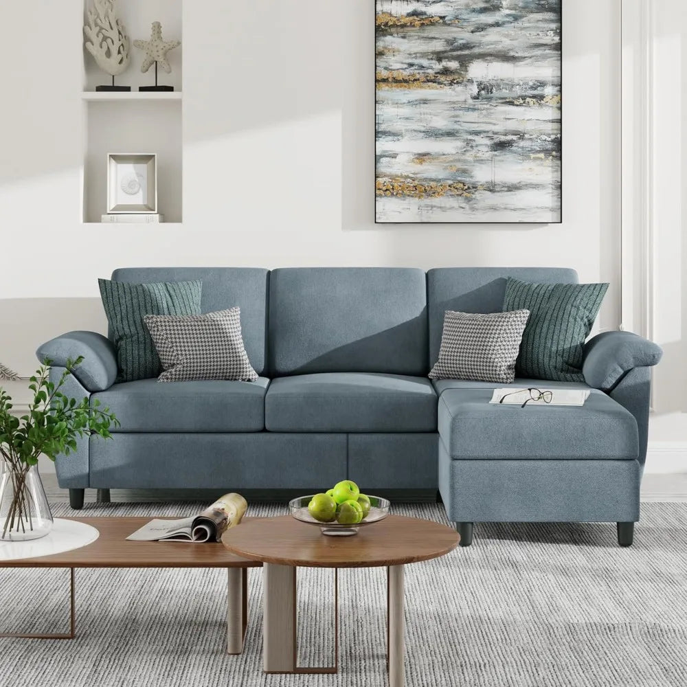 Modern Convertible Sectional Sofa Couch with Removable Pillows