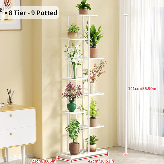 Elegant Metal Flower Stand Rack for Home and Garden Storage