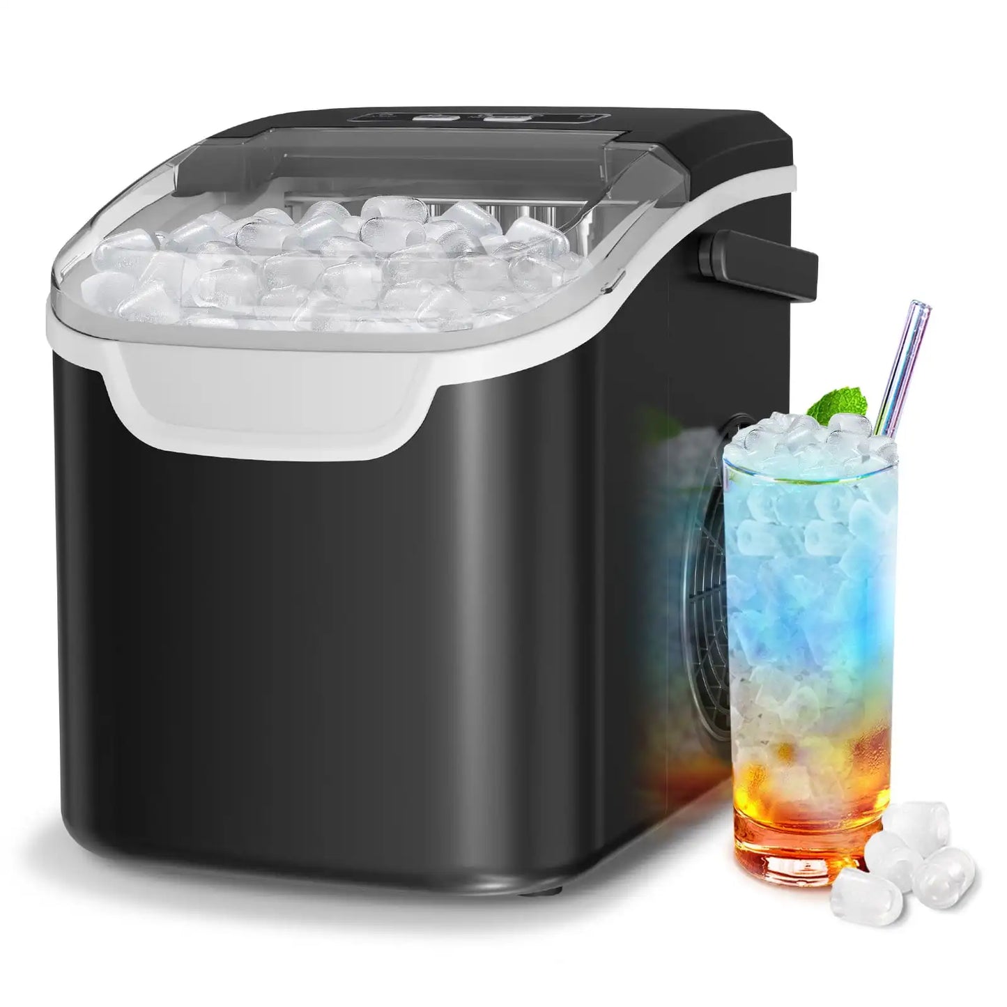HAOYUNMA Auseo Portable Ice Maker Countertop 6 Mins 8 Cubes