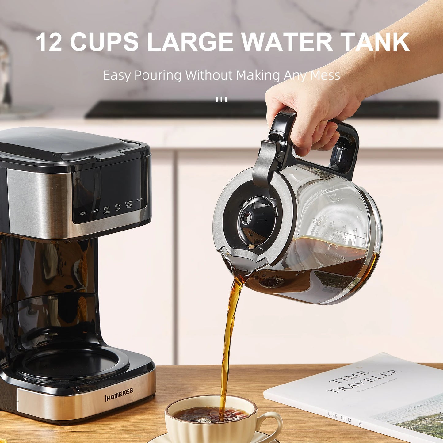 Yabano Programmable Drip Coffee Maker With Iced Coffee