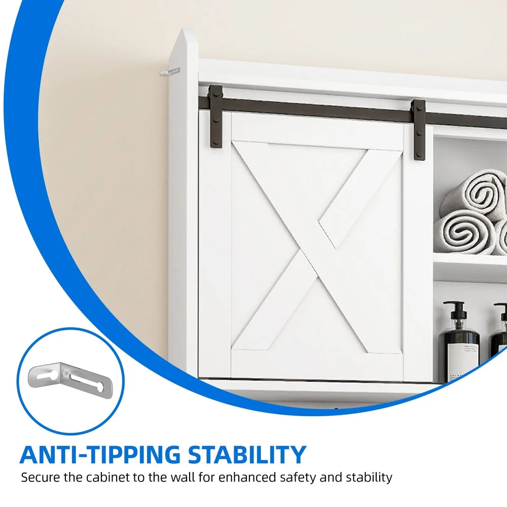 Over The Toilet Storage Cabinet Bathroom Organizer with Infrared Sensor Light Adjustable Shelf Toilet Paper Holder Wall Mounted