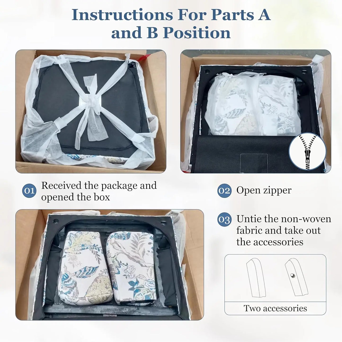 Living Room Chair Upholstered High Back Armchair Retro Printed Wingback Chair in Linen for Bedroom & Study Comfy Accent So