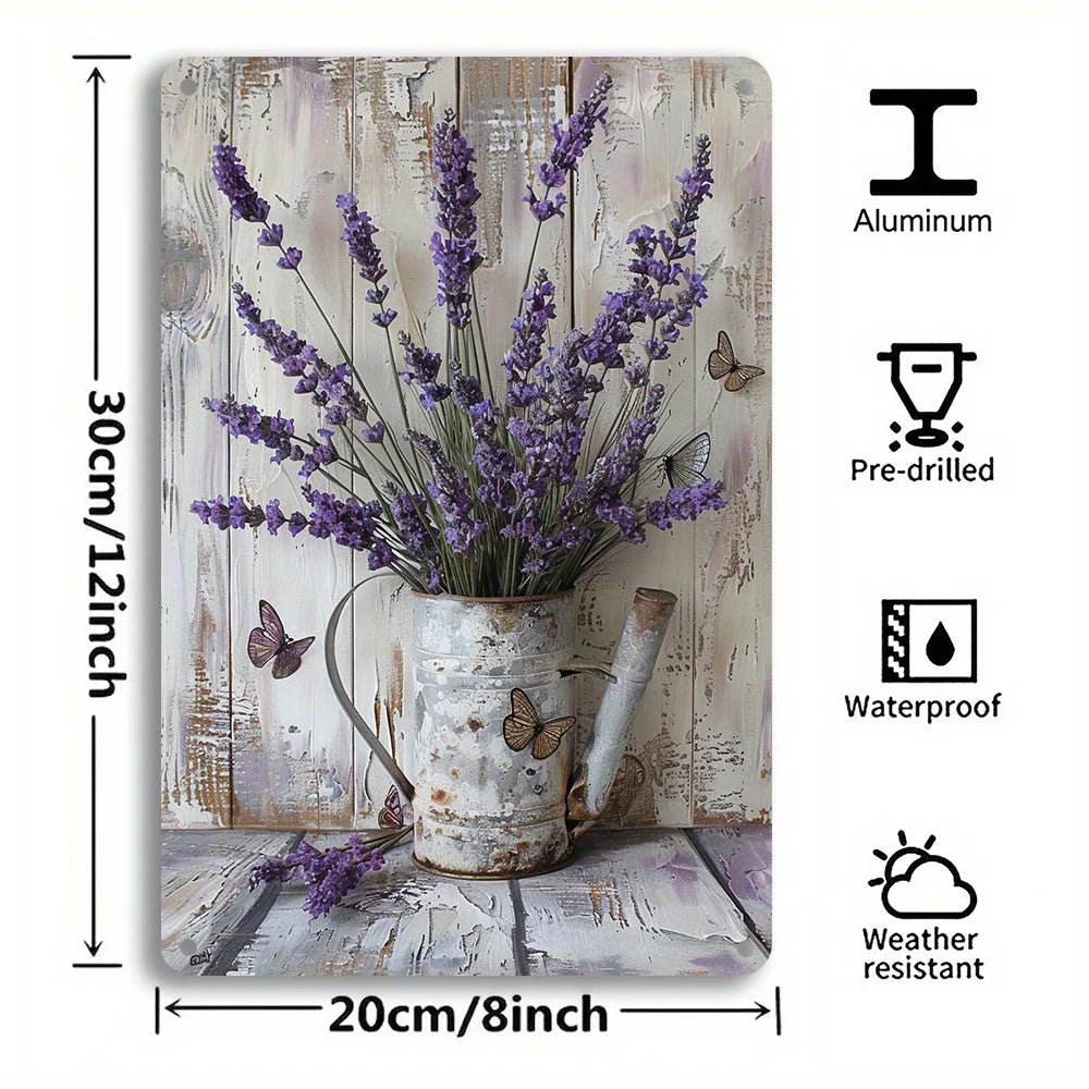 Butterfly Iron Wall Art Sign Dragonfly Floral Design