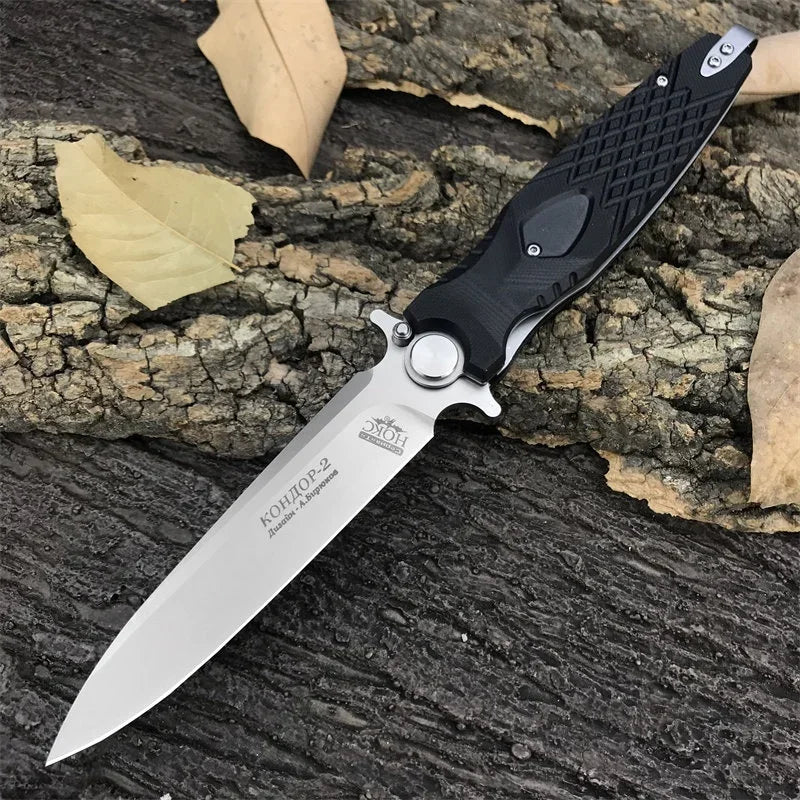 Russian Hokc Hunting Knife Outdoor Tactical Military Pocket Folding Knife EDC Pocket Knife Practical Cutting Knife Men's Gift