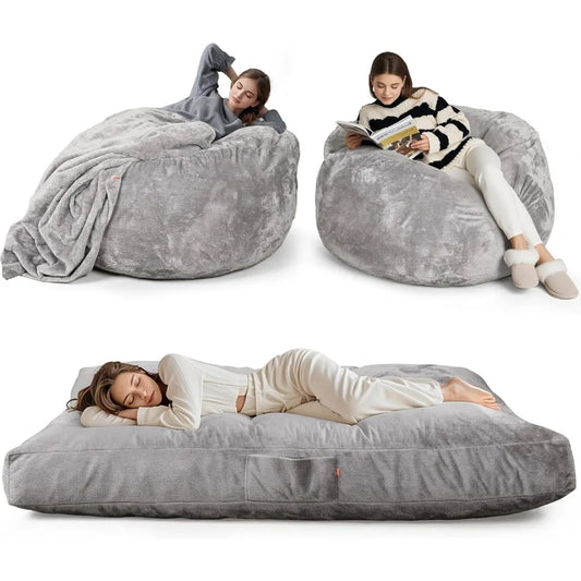 Giant Bean Bag Chair: Bean Bag Chair for Adults Kids Teens Couples for Lay Sleep in Living Room Bedroom Reading Game Room -Beanb