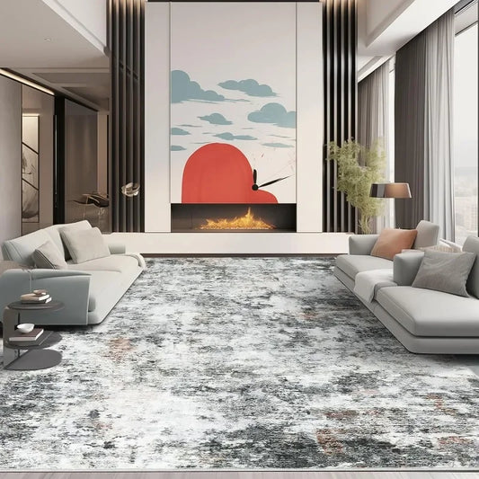 8x10 Area Rugs, Modern Abstract Washable Rug for Living Room, Stain Resistant Non-Shedding Distressed Area Rug