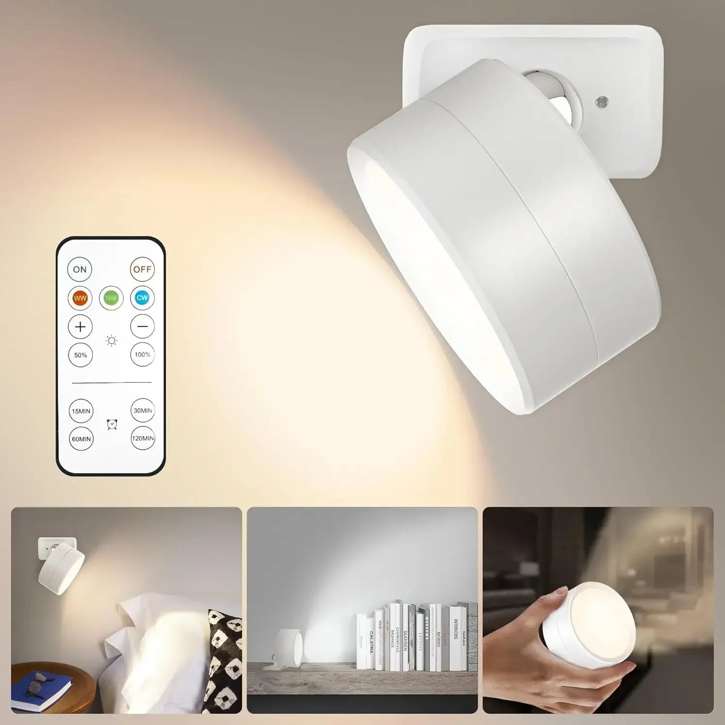 RGB Gradient LED Night Light with Motion Sensor Wall Lamp Rechargeable Ambient Light Dimmable Indoor Lights Magnetic Step Lamp