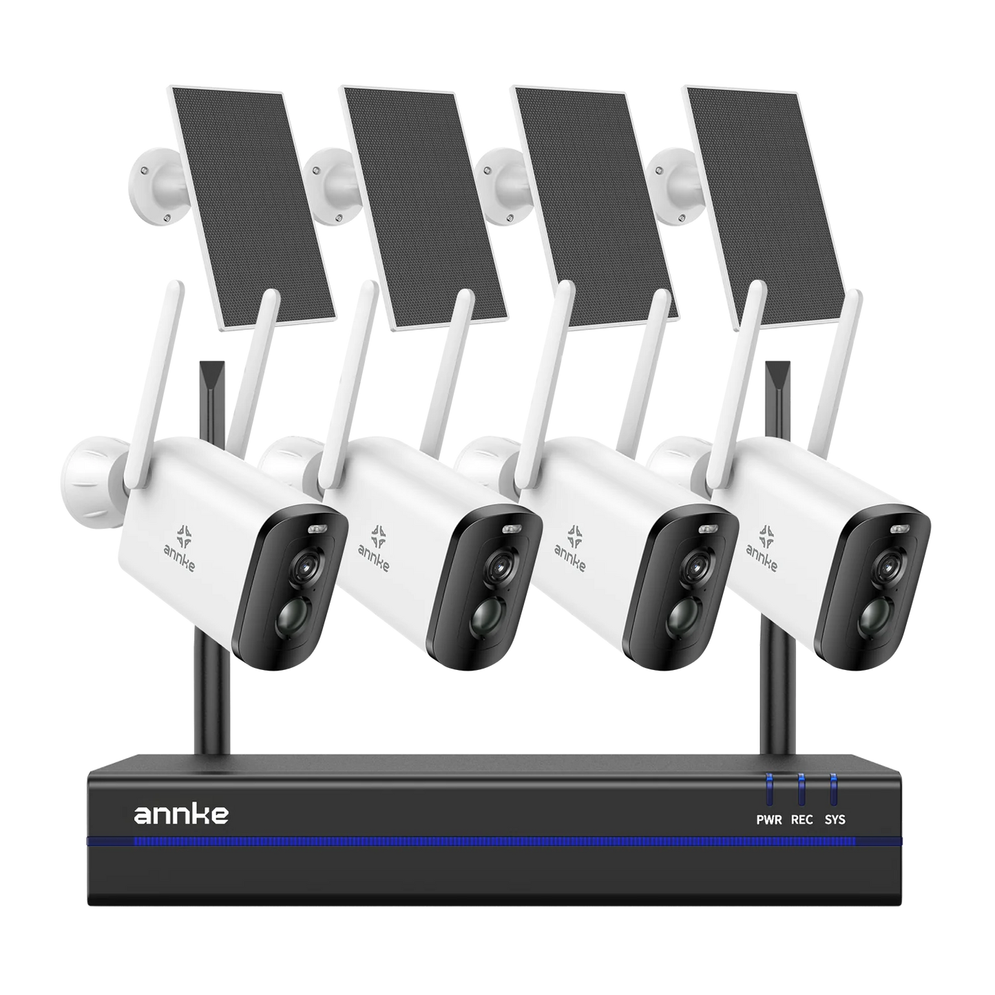 ANNKE 4MP HD Wireless Video Security System 16CH NVR 4/6/8/12 PCS IP Camera PIR Night Vision Outdoor wireless solar camera