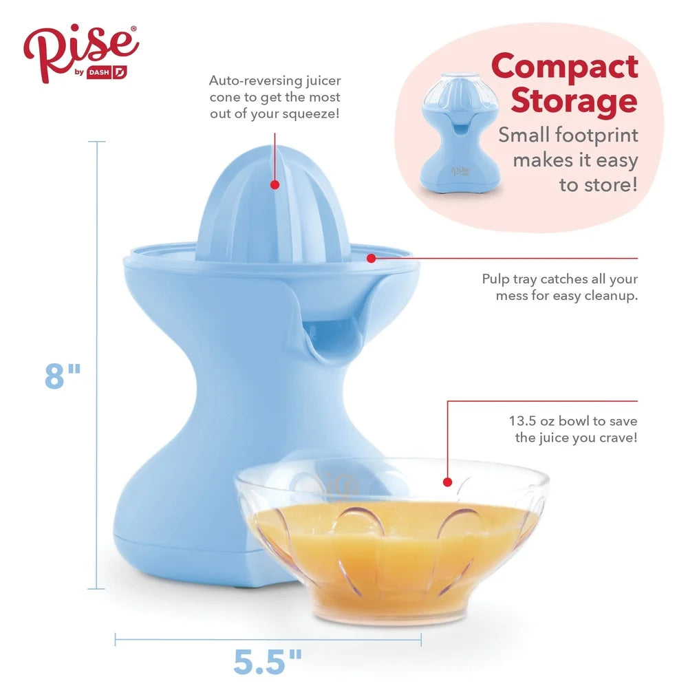Electric Citrus Juicer Easy Pour Spout Automatic Reversing Cone Pulp Tray Healthy Homemade Juice Kitchen Appliance 10oz Bowl
